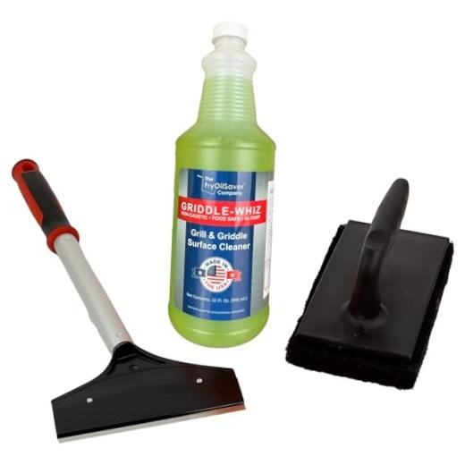 Griddle-Whiz 3 Piece Griddle Cleaning Kit | Liquid Cleaning Combo Kit – 3 Pcs