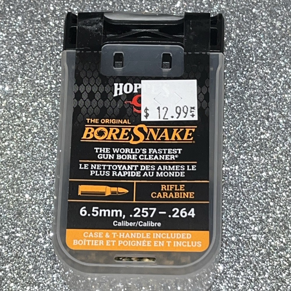 HOPPE’S 6.5mm, .257-.264 cal Rifle BORESNAKE DEN Cleaning Kit – 24013D