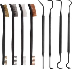 Gun Cleaning Tools Kit Universal Cleaner Set 8 Piece Brass Steel Nylon Brushes
