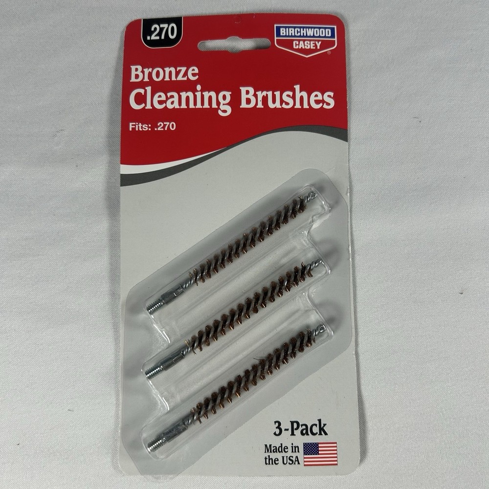 Birchwood Casey .270 Bronze Bore Cleaning Brushes 3pk 41239. H11-12