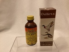 Vintage Outers Gunslick Gun Solvent ~ Mallard Duck Scene ~ Box & Empty Bottle