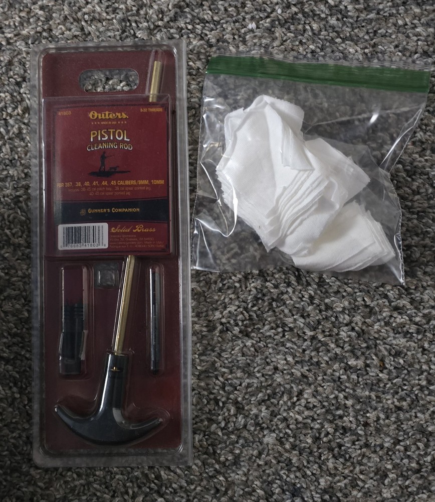 Outers Brass Pistol 1-Piece Cleaning Rod .38-.45 Caliber/9mm 41803