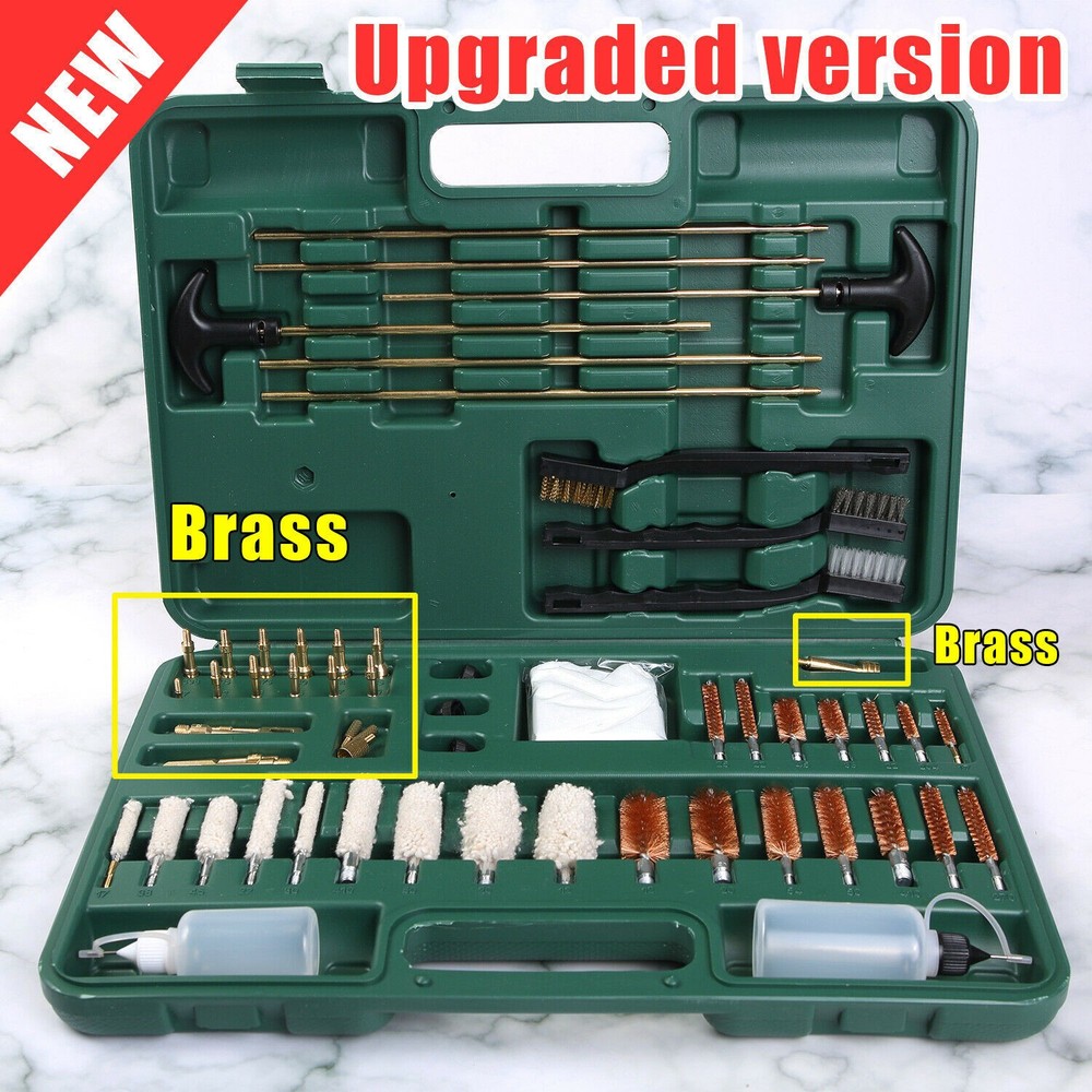 New Universal Gun Rifle Pistol Handgun Shotgun Firearm Cleaning Kit Set w/Case