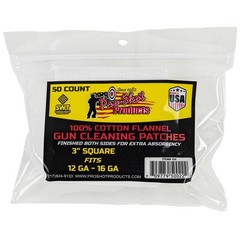 Pro-Shot Gun Cleaning Patches Cotton for 20-12ga Shotgun 3 Inch 50 Count