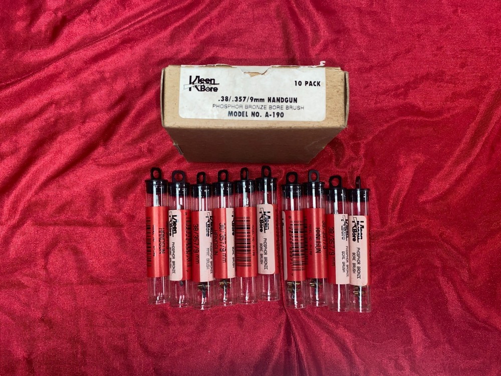 KleenBore A-190 Phosphor Bronze Bore Brush .38 .357 9mm Pistol 10 pack