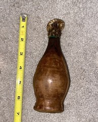 Leather Covered Plastic Squeeze Bottle With Antler Lid