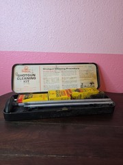 Vintage 1977 OTTERS Gun Cleaning Kit 12 Gauge Shotgun w/ Black Box Case