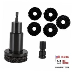 Wheel Hub Cleaning Kit for Power Drill – Includes 1 Adapter and 5 Grinding