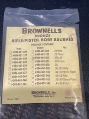 10 pc. Brownell’s 084-401-025 Bronze Pistol/Rifle Bore Brushes for .243 / .25