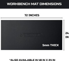 Heavy Duty EVA Workbench Mat 24×72 Inches Anti-Slip Protector for Garage