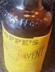 VINTAGE Hoppe’s Nitro Powder Solvent #9 Original (Empty) Bottle and Packaging