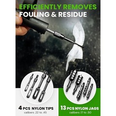 Universal Gun Cleaning Kit 43pcs Stainless Steel Rods CLP Oil Brushes Patches US