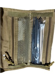 Brown Gun Cleaning Kit with Bag, Rods, Brushes, Oil Bottle, Cleaning Cloth