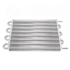 Universal Aluminum 8 Pass Tube and Fin Remote Transmission Oil Cooler Kit