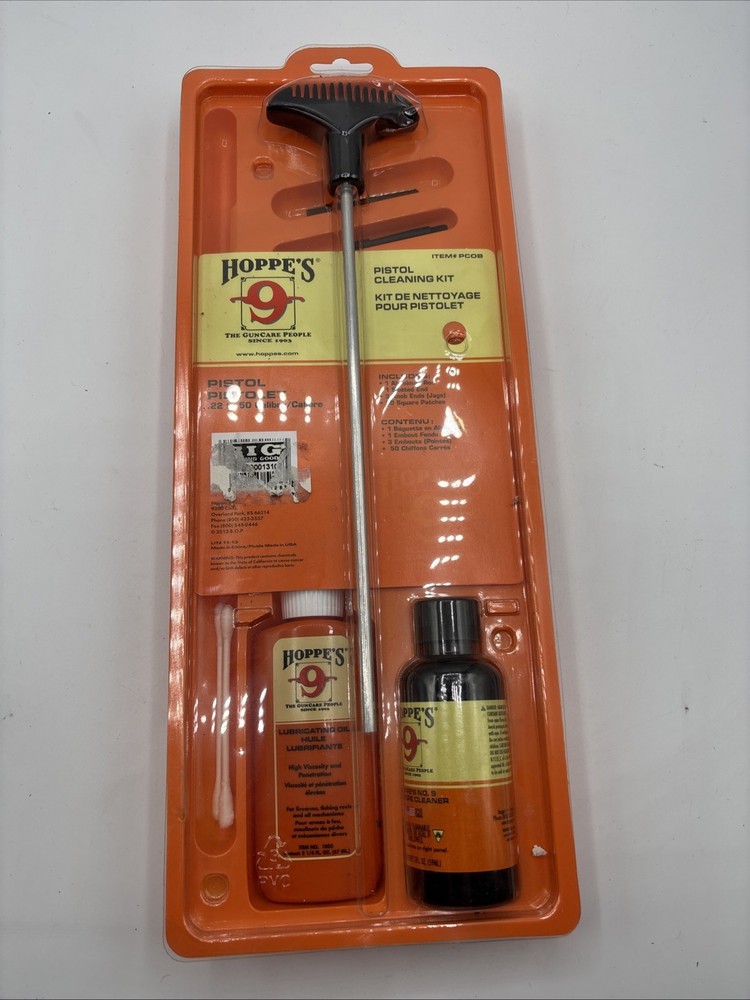 Hoppe’s Pistol Cleaning Kit – .22 to .50 Caliber #PC0B NIP