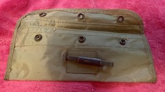 Cleaning Kit Pouch, od green, two pocket, three snaps, unmarked, 1 (one)