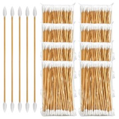 800PCS Double Ended Cotton Swabs 6″ Long – Lint Free Gun Cleaning & Makeup Tips