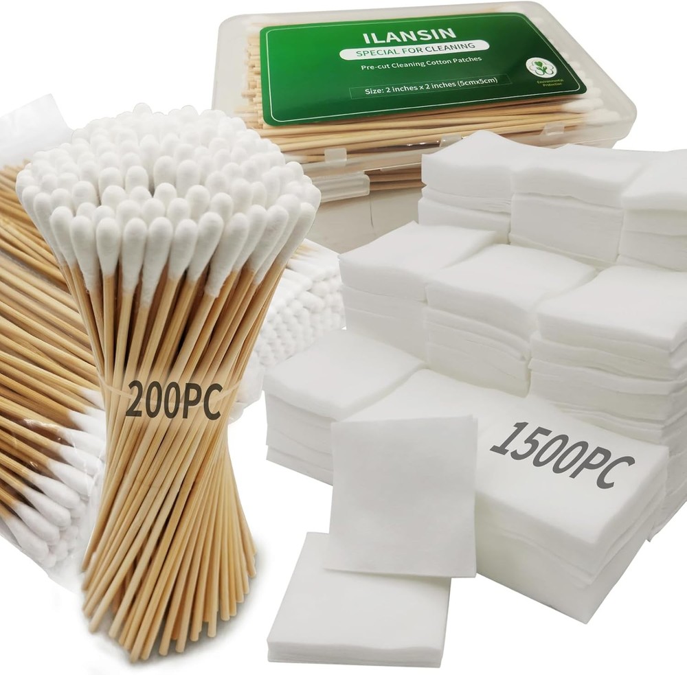 1700PCS gun cleaning supplies—1500PCS Gun Cleaning Patches +200PCS Gun Cleanin