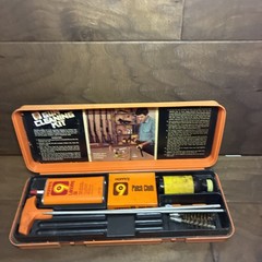 Hoppes 9 Gun Cleaning Kit VINTAGE With Storage Box Orange