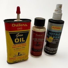Vintage Outers Gunslick Solvent Bottle And Gun Oil Lot Of 3 T5