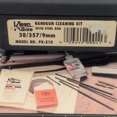 Kleen-Bore Handgun Cleaning Kit .38 .357 9mm PK-210 Made in USA PK210 with Case