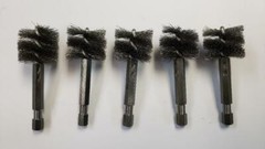 Hightbrush T878 7/8” Dia Power Fitting Brush Stainless St 1/4”Hex drive 5 pk
