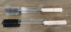 Glue Gun Tube Brush Cleaning Brushes Nylon Metal Steel Wire Wood Handle 2PC Set