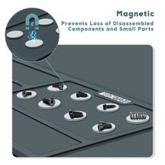Cleaning Mat 32″x14″, Large Magnetic Cleaning Mat for All Anti-Slip Rubberize…
