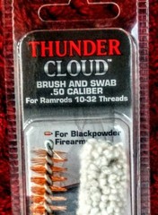 Allen Thunder cloud brush and swab .50 caliber for ramrods 10-32 threads