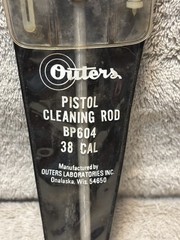 Vintage Outers Pistol Cleaning Rod & Attachments & Sleeve 38 CAL BP604