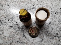 Vintage Outers Gunslick Full Solvent Bottle, .223/.270 Patches and Full Oil Tin