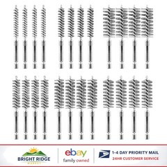 24 Piece Stainless Steel Bore Brush Set for Drill, Hex Shank Cleaning Tools