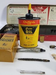 VINTAGE Outers Gunslick Rifle Kit No. 477 Tin 22 Cal .22 Gun Cleaning Kit