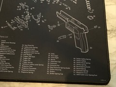 TekMat Ultra Cleaning Mat for use with Sig Sauer P320 Black 15”x20”