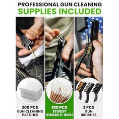 Universal Gun Cleaning Kit 67pcs Stainless Steel Rods Brass Jags Patches Swabs