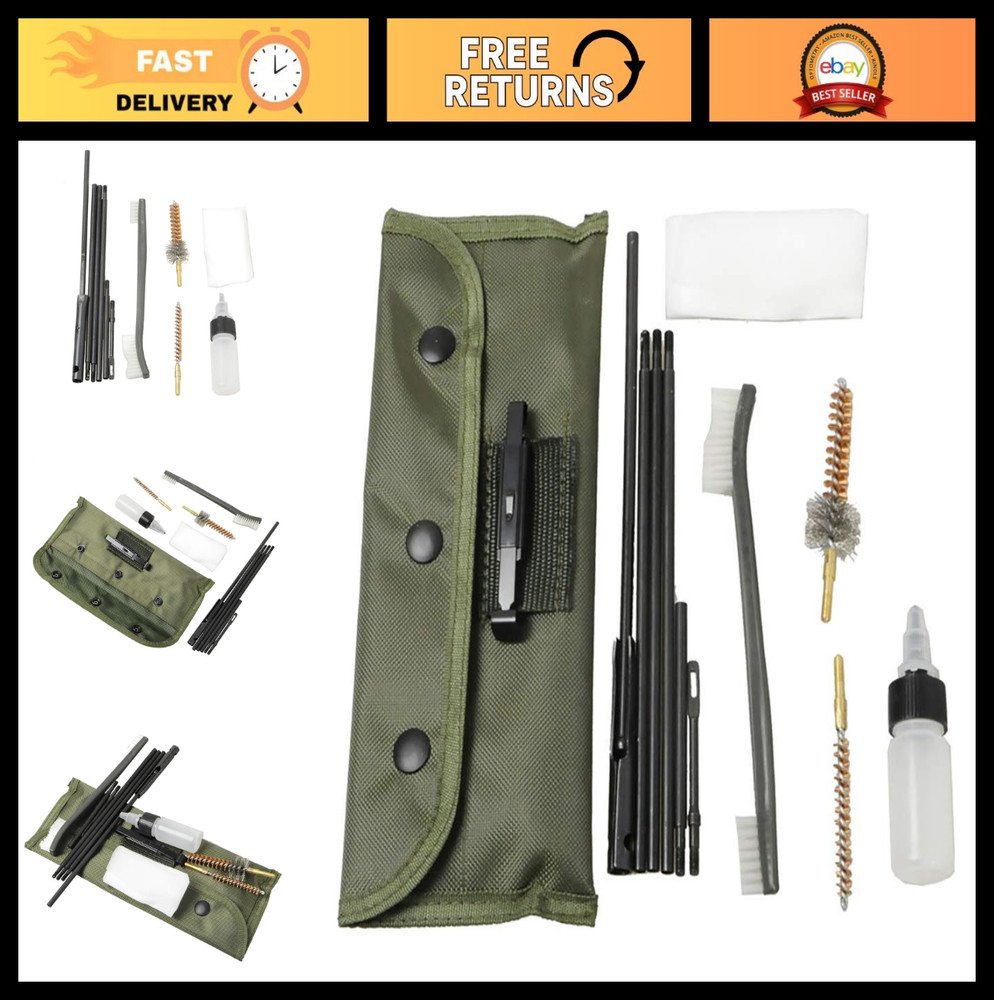 Rifle & Pistol Gun Cleaning Kit – Brushes & Tools for 5.56mm .223 .22LR .22 Cal