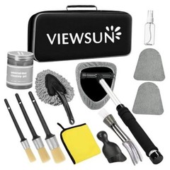 Windshield Cleaner Tool, 13Pcs Car Interior Cleaning Kit, Car Detailing Grey