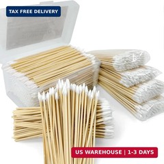 500 PCS 6-Inch Precision Gun Cleaning Swabs with Storage Case – Lint-Free Bamboo