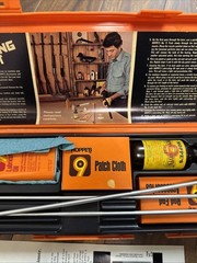 Hoppes 9 Old Vintage Gun Cleaning Kit & Storage Box Nice Orange Hard Case 1980s