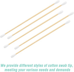 BOOSTEADY 6 Inch Cotton Gun Cleaning Swabs with Bamboo Handle（Choose Your Tip）
