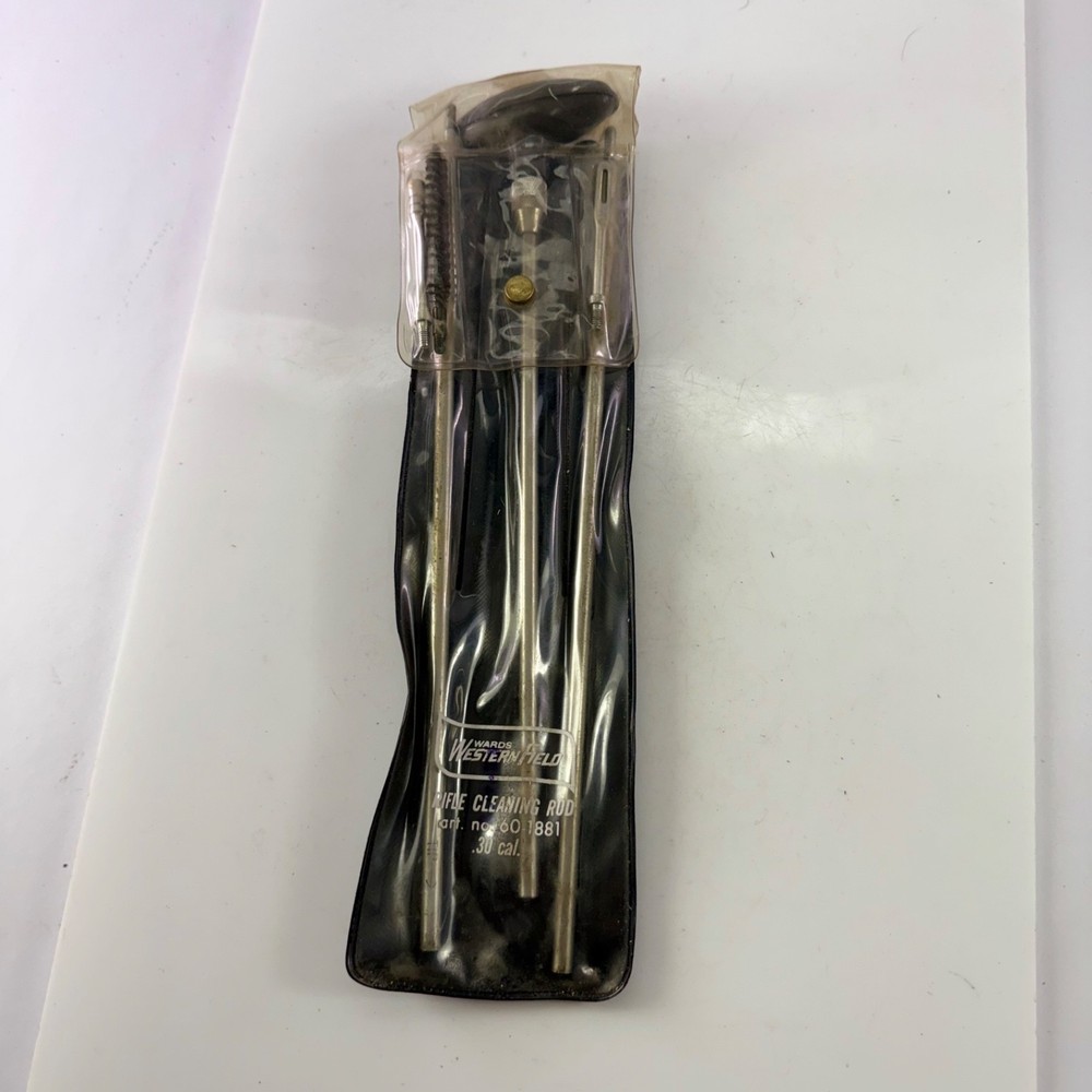 Vintage Wards Western Field .30 Cal Rifle Cleaning Rod 60-1881 Case Complete