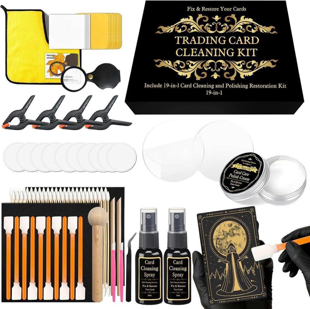 Card Cleaning Kit with Fixing Jig EVA Foam Shaping Tools for Sports and Trading