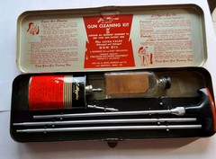 Vintage JC Higgins Gun Cleaning Kit with Handy Oiler Hunting & Gun Collectible