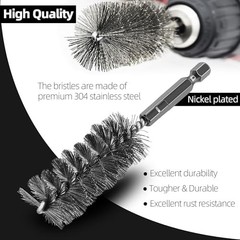 ASNOMY 12Pcs Wire Bore Brush for Drill,5/16″-1-3/16″ Stainless Steel Wire Bru…