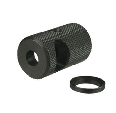 Compact Competition Knurled Finish Muzzle Brake 9MM 1/2×36 Thread Crush Washer