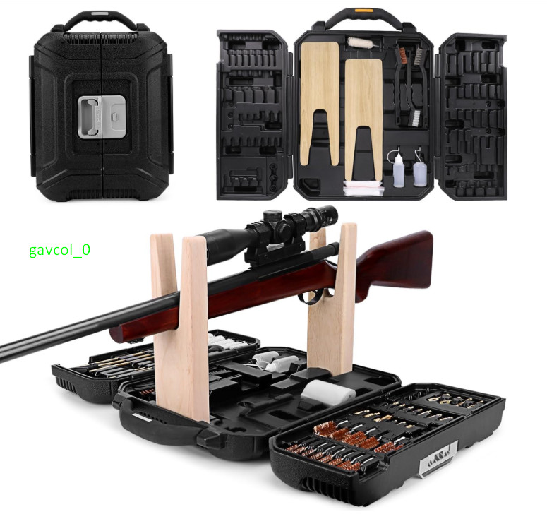 Universal Gun Cleaning Kit, All Calibers, Pistol Rifle Shotgun, Brass Rods