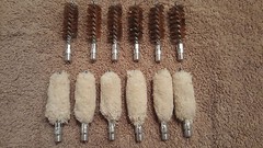 12 Pcs 20 ga (6)Cleaning Bore Brushes & (6)Swabs 20 Gauge Shotgun