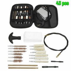43Pcs Universal Gun Cleaning Kit Rifle Pistol Shotgun Firearm Brush Cleaner Set