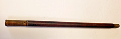 Antique 3 Piece Wood Rifle Gun Shotgun Cleaning Rod w/ Brass Fittings 36″