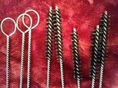 Wire Handled 357, 380, 9mm nylon brushes, ten (10)